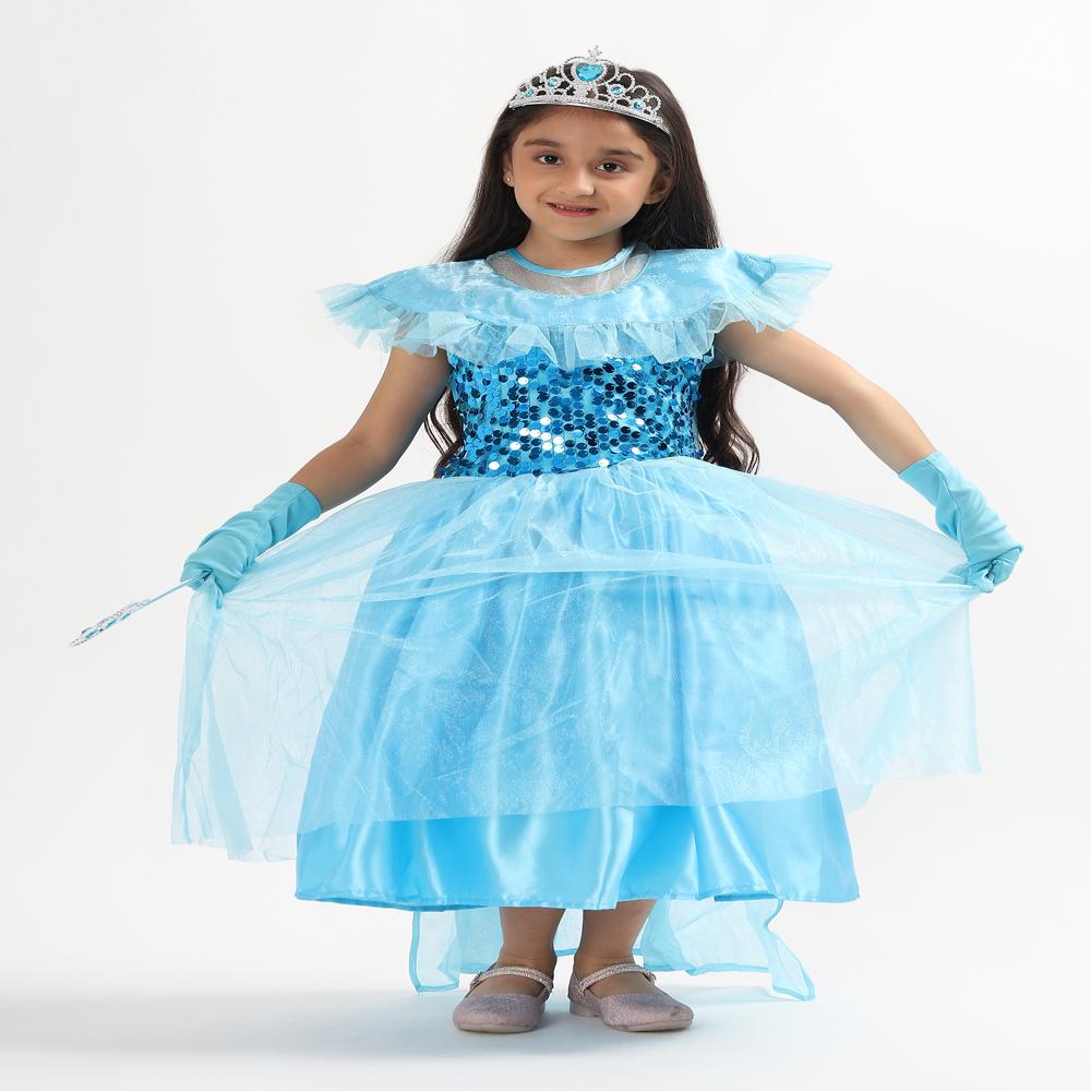Blue Elsa Kids Dress
