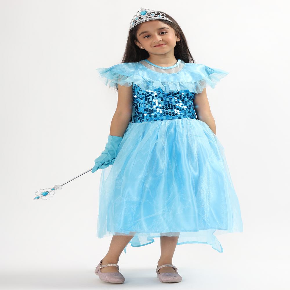 Blue Elsa Kids Dress