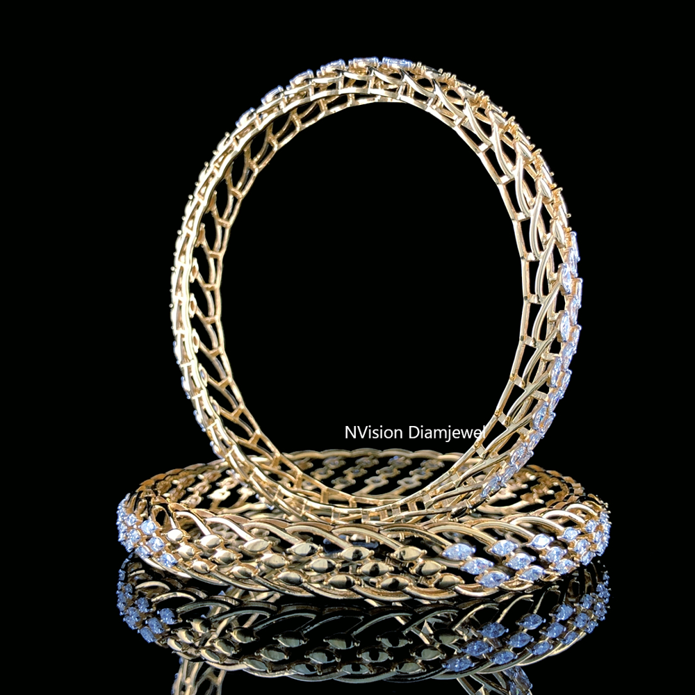  Royal Natural Diamonds Marquise Radiance Bangles 