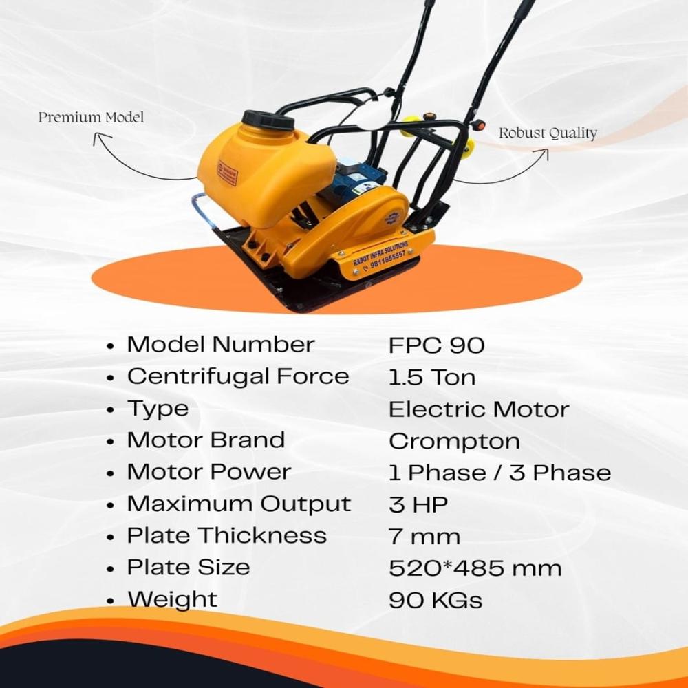 C90t Plate Compactor - Capacity: 90 Kg