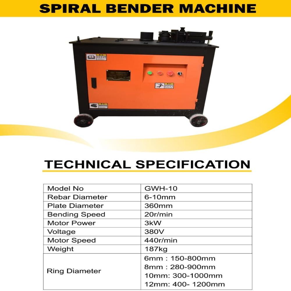 GWH-10 Spiral Bender Machine