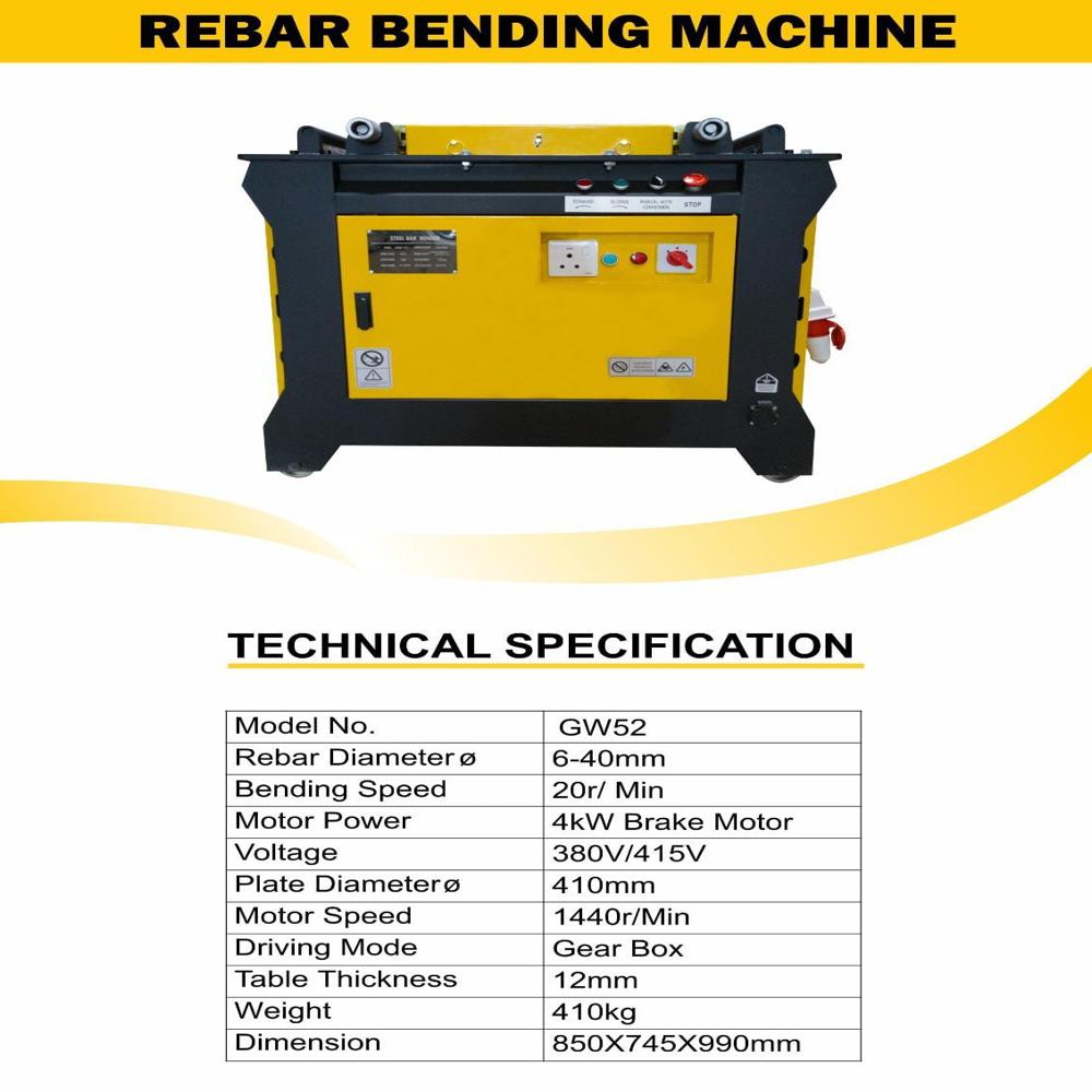 GW52 Rebar Bending Machine