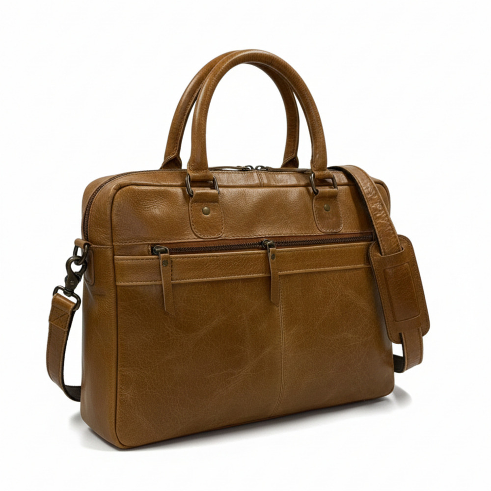 Vintage Leather Business Laptop Bag