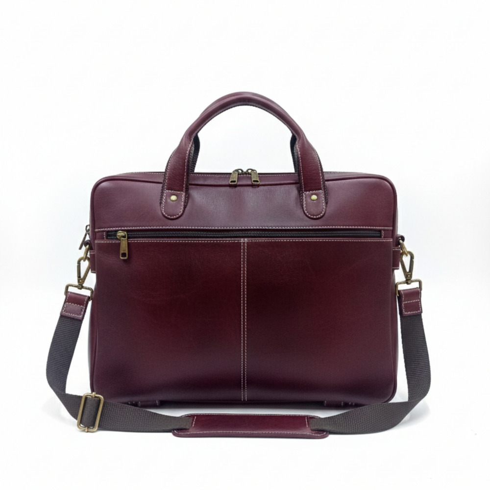 Classic Leather Office Messenger Bag
