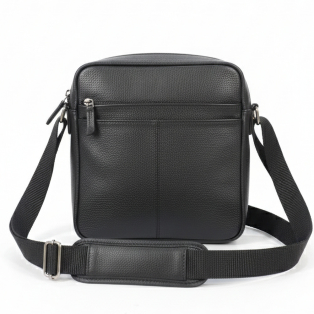 Black Color Leather Mini Messenger Bag