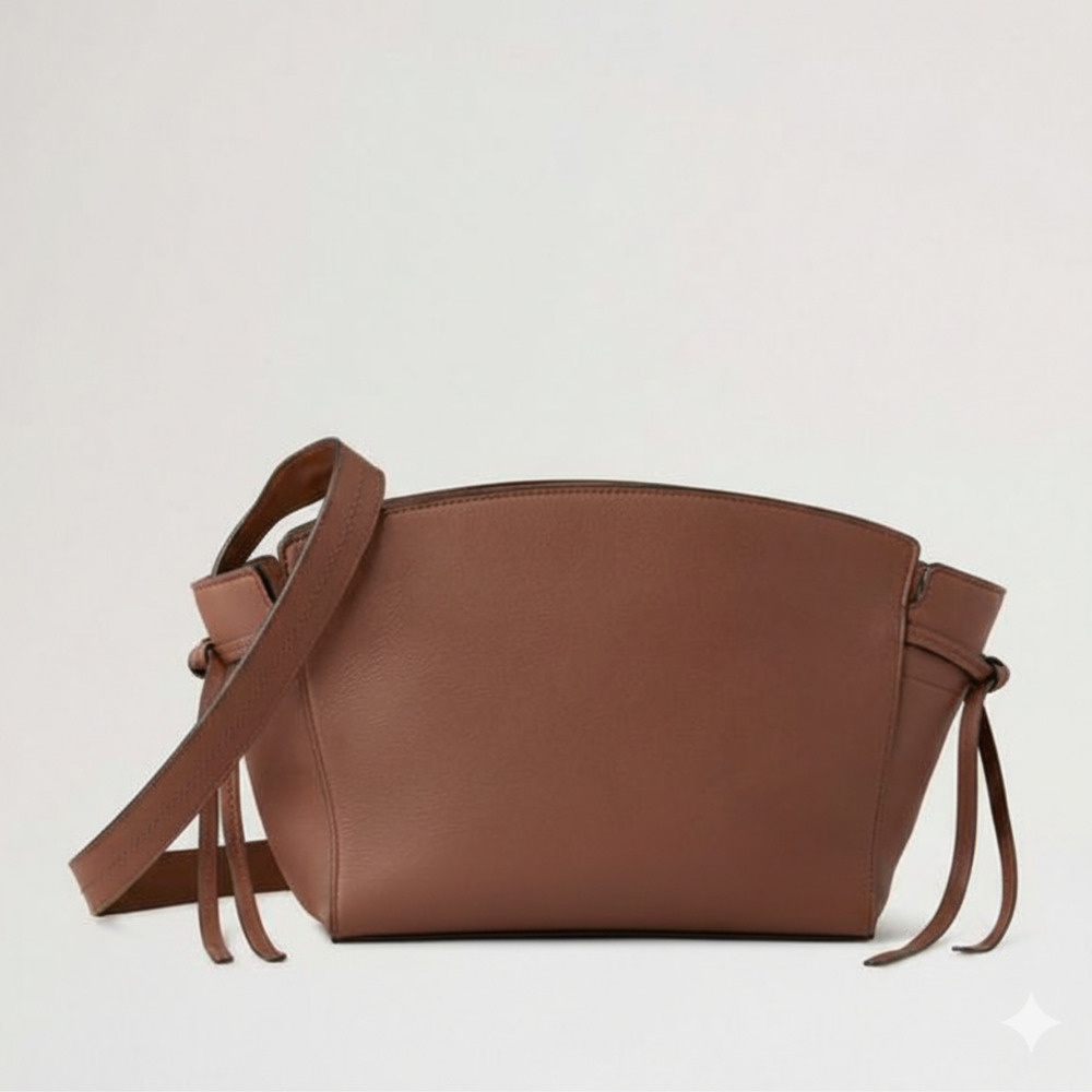 Brown Color Luxury Leather Satchel Tote Bag