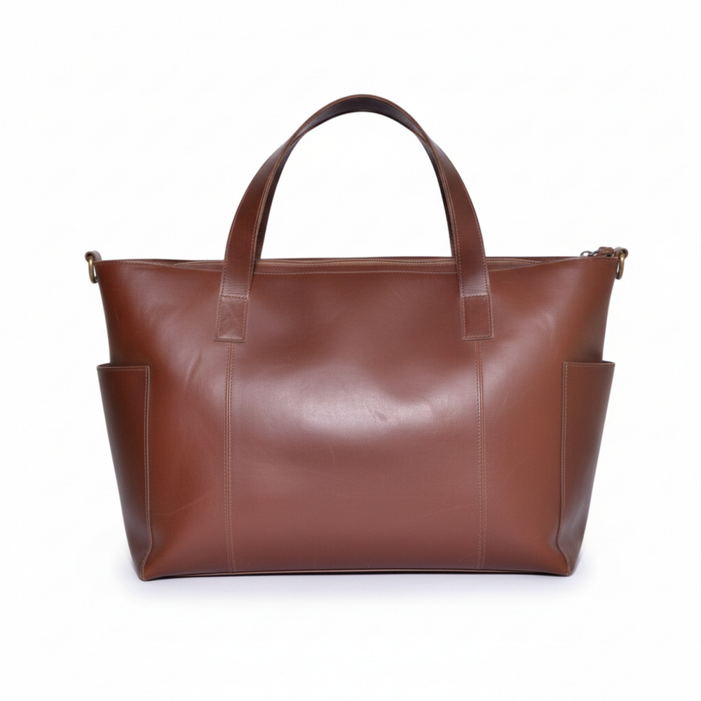Travel And Office Large Leather Tote Bag