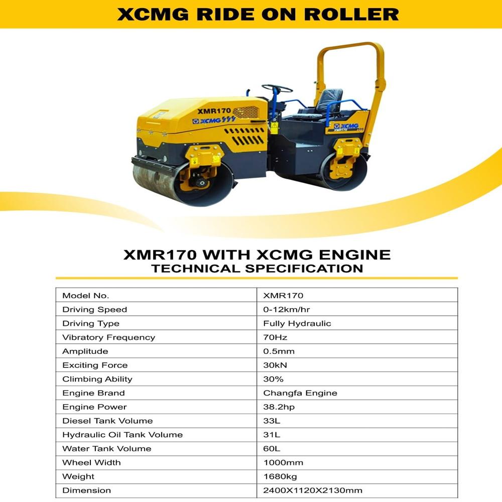XMR170 XCMG Ride On Roller