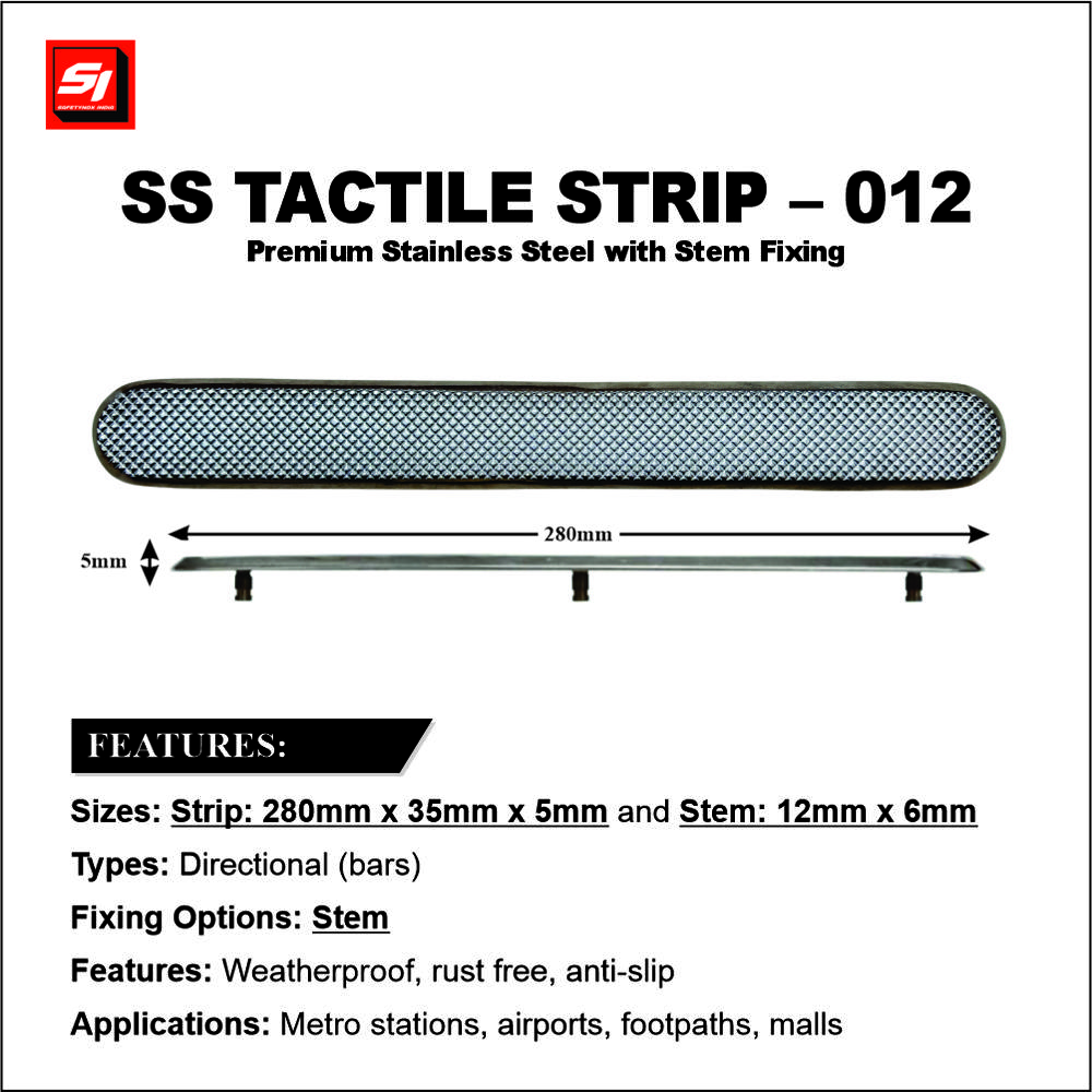 SS Tactile Strip 012 Grade 304 (Stem)
