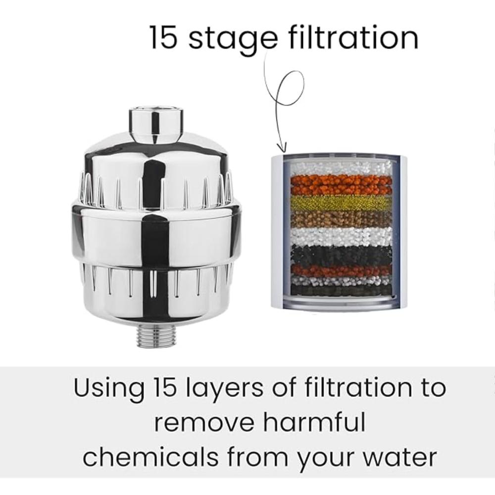 15 PRO Shower & Tap Filter for Hard Water