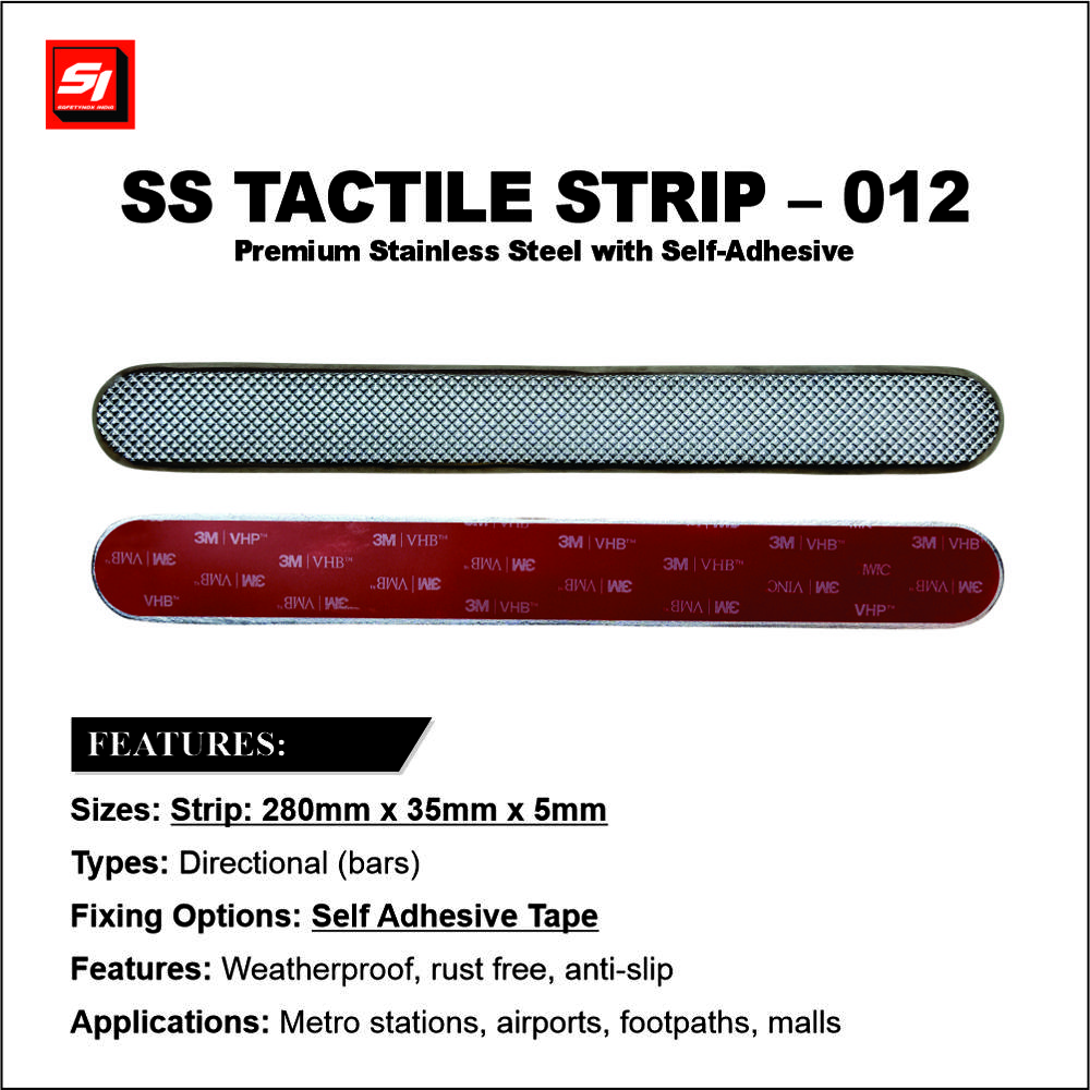 SS Tactile Strip 012 Grade 304 (Self Adhesive)