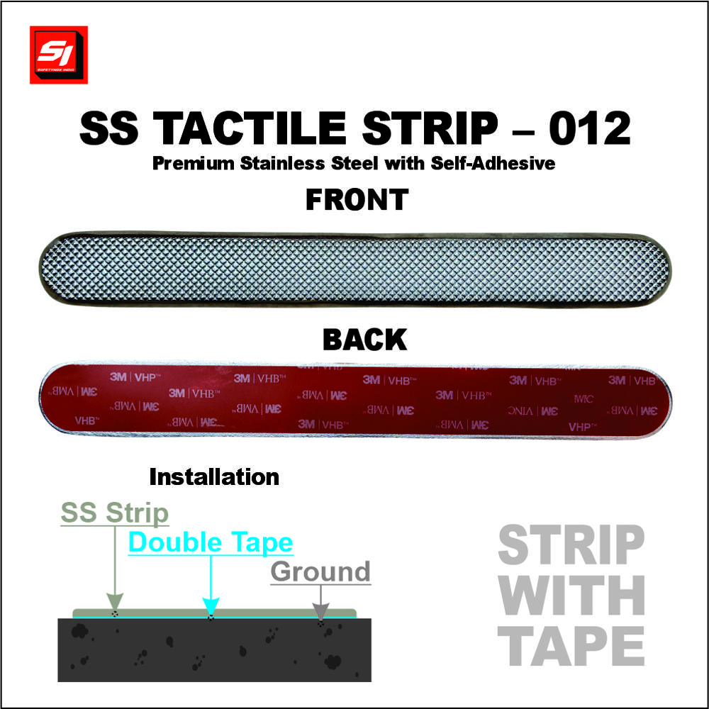 SS Tactile Strip 012 Grade 304 (Self Adhesive)