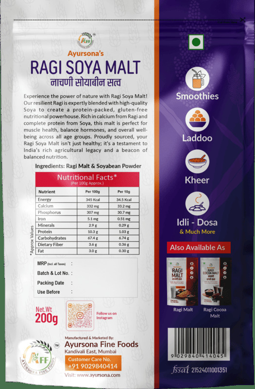 Ragi Soya Malt - Alcohol Content (%): 0%