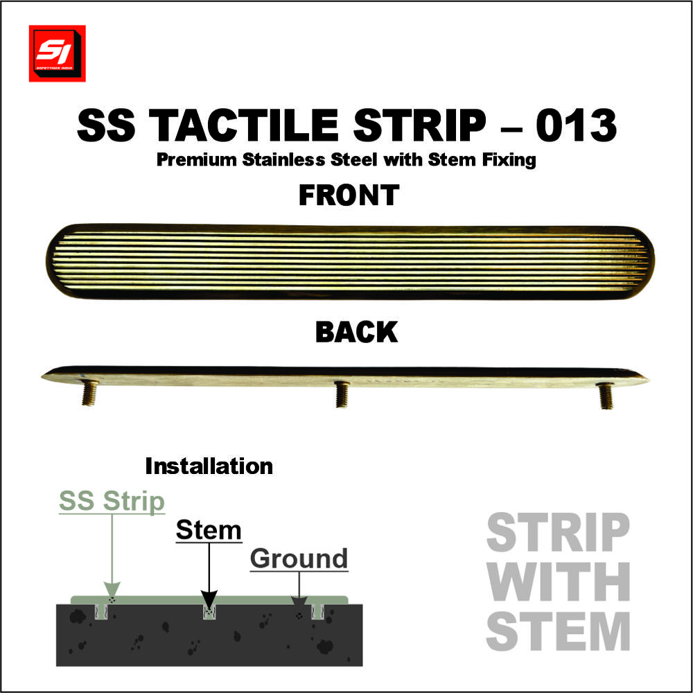 SS Tactile Strip 013 Grade 304 (Stem)