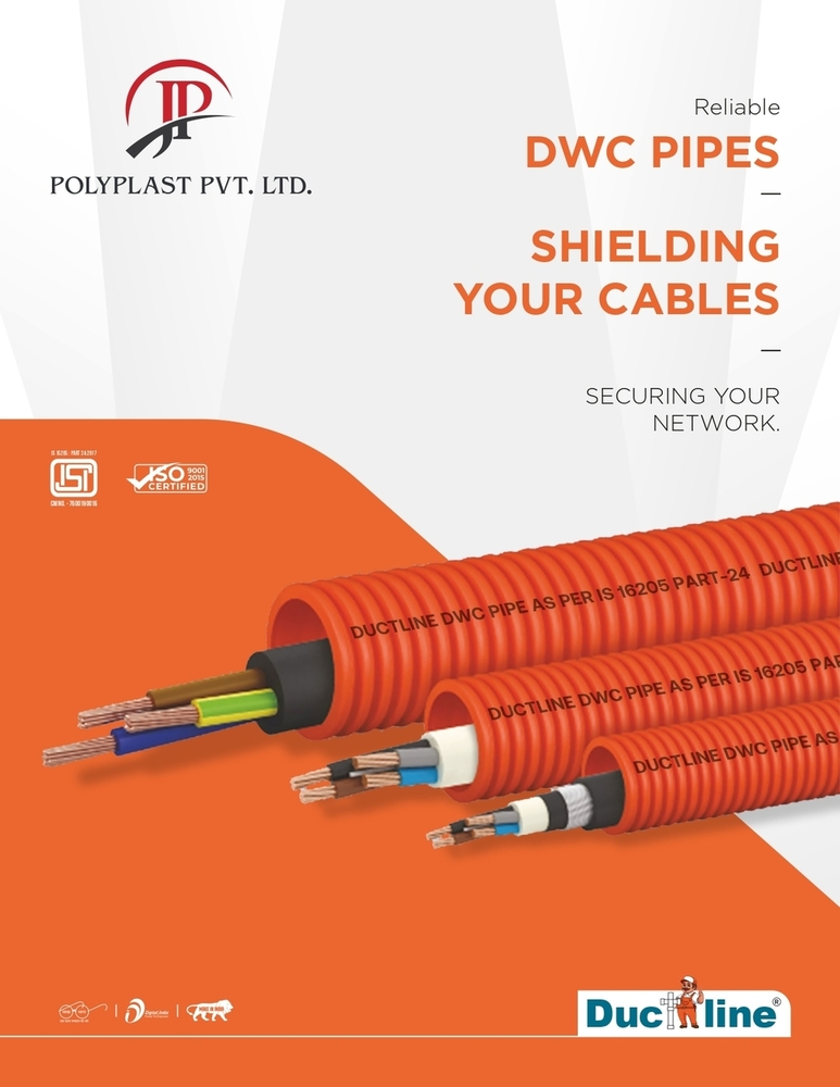 40 Dwc Pipe Orange And Black - Application: Electrical & Power Cable Protection
