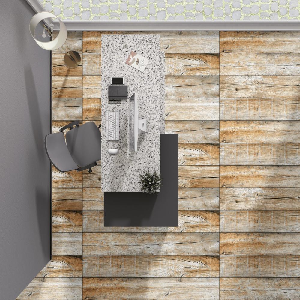 1531 20x120cm Wooden Plain-punch Tiles - Color: Mixed