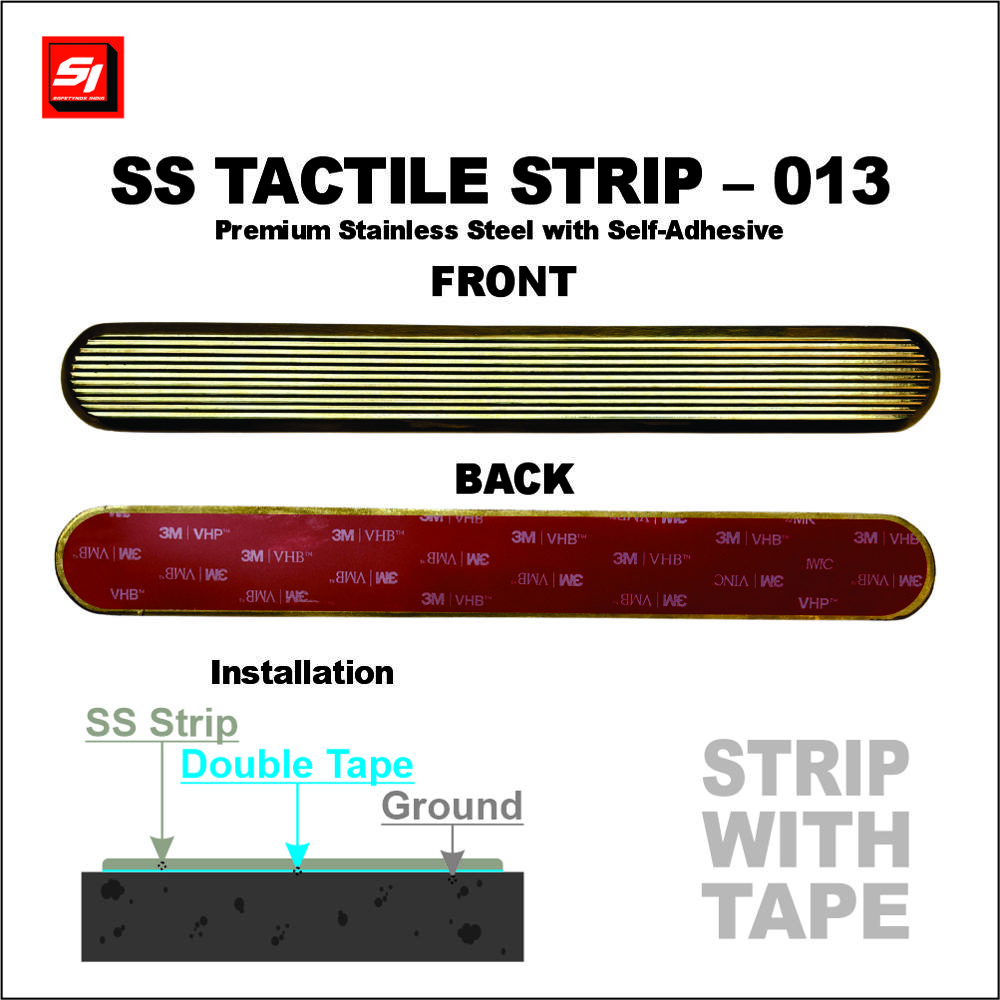 SS Tactile Strip 013 Grade 316 (Self Adhesive)