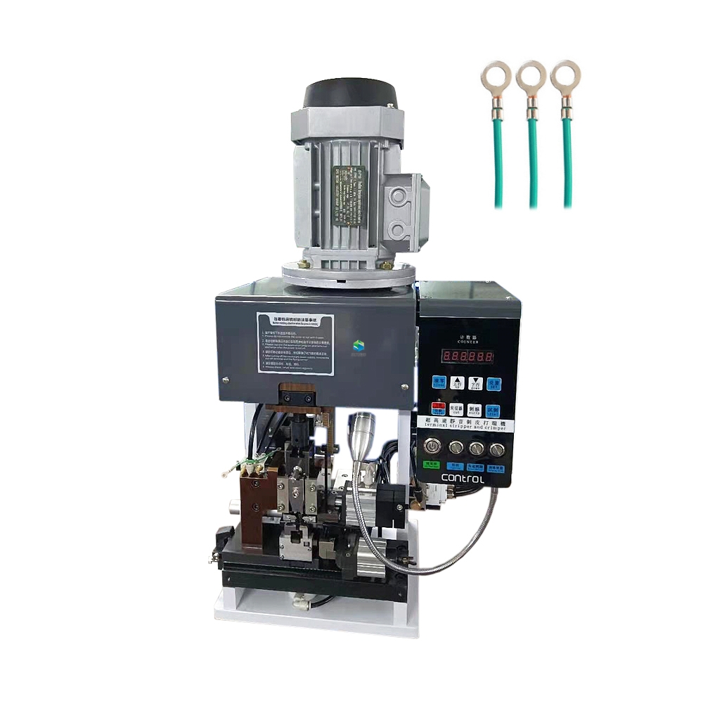 Semi Automatic wire stripping crimping mute terminal crimping machine