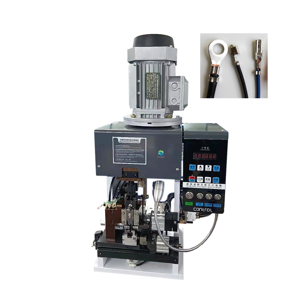 Semi Automatic wire stripping crimping mute terminal crimping machine