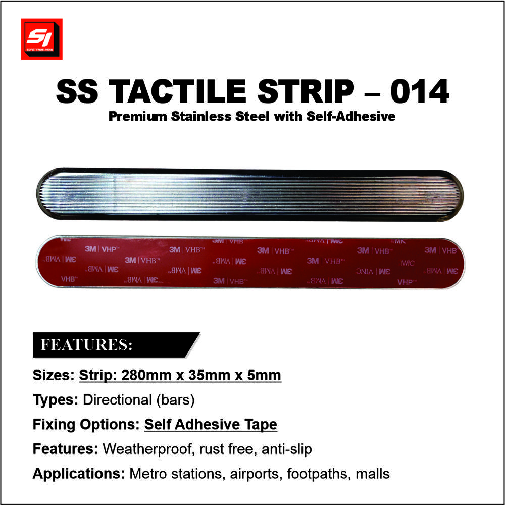 SS Tactile Strip 014 Grade 304 (Self Adhesive)