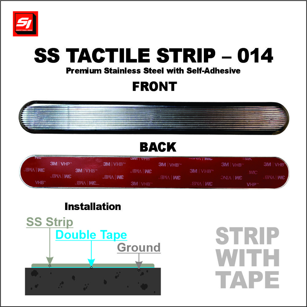 SS Tactile Strip 014 Grade 304 (Self Adhesive)
