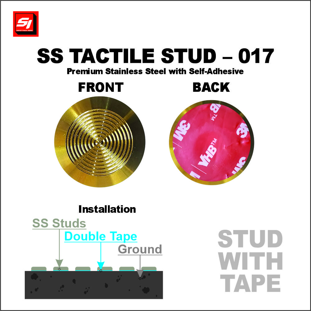 SS Tactile Stud 017 Grade 304 (Self Adhesive)