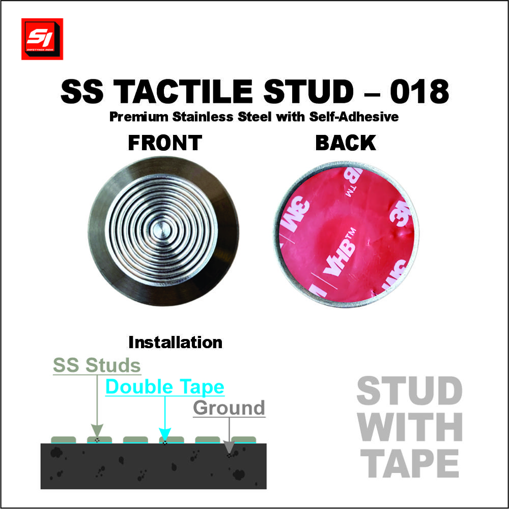 SS Tactile Stud 018 Grade 304 (Self Adhesive)