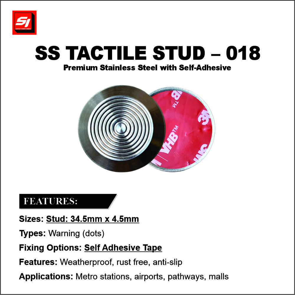 SS Tactile Stud 018 Grade 316 (Self Adhesive)