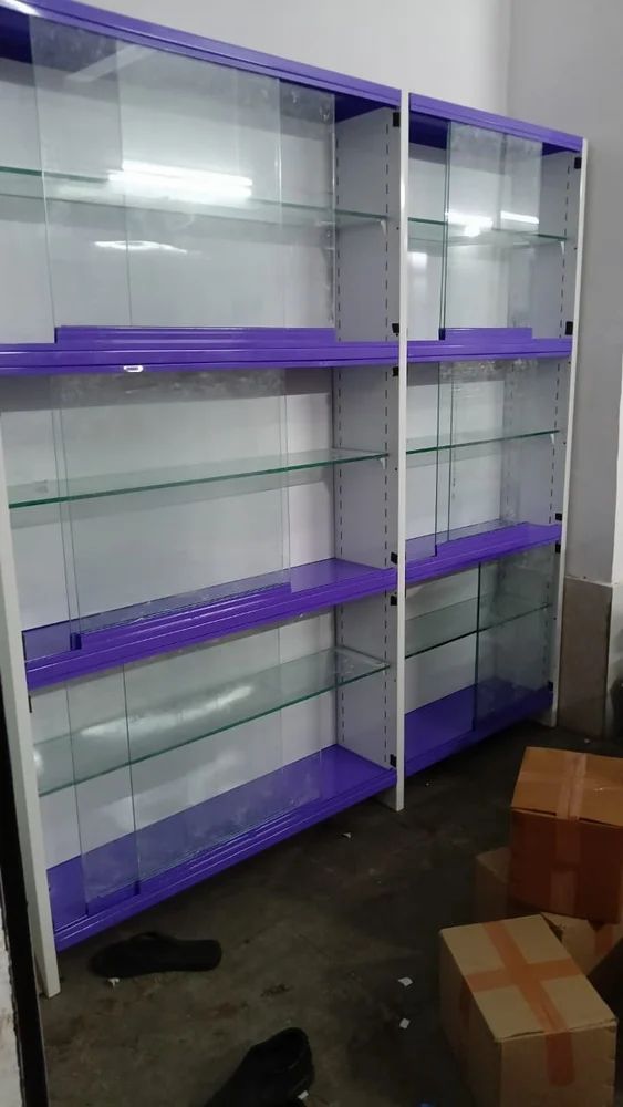 Mild Steel Free Standing Unit Medicine Store Display Rack - 3