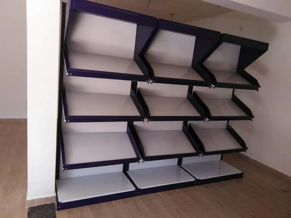 Vegetable & Fruit Display Rack With Cap | Mild Steel Fruit Vegetable Display Racks, For Vegetable - Capacity: 60 Kg