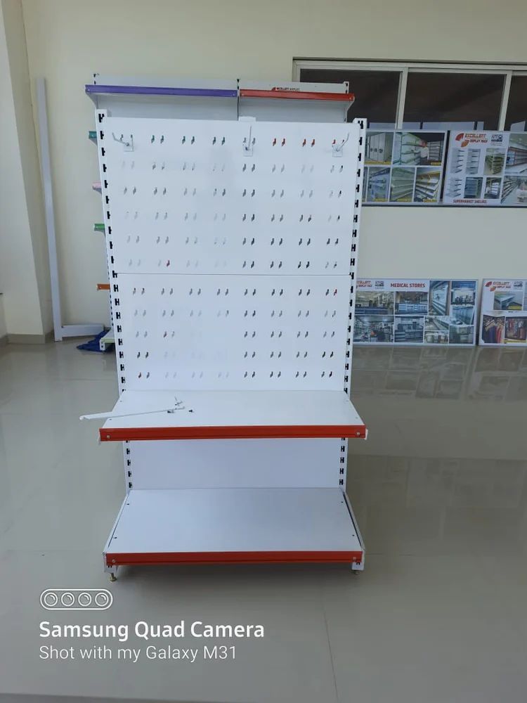 7 Feet Supermarket Wall Hanging Rack With Shelve
