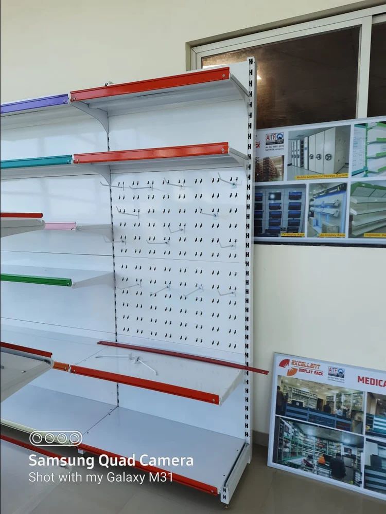 7 Feet Supermarket Wall Hanging Rack With Shelve