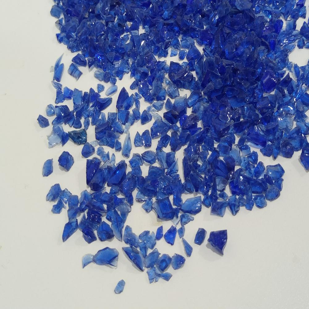 Dark Blue Glass Chips
