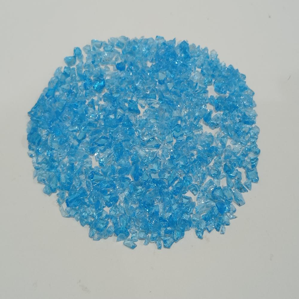 premium Sky Blue Glass Chips / special high quality terrazzo tiles used glass chips