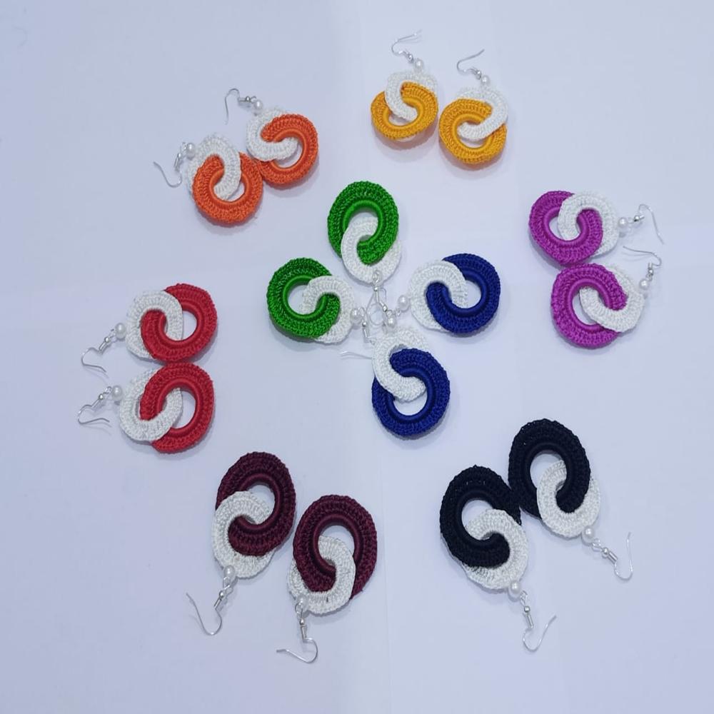 Handmade crochet fashion earrings / trendy earrings / stylish earrings / modern earrings