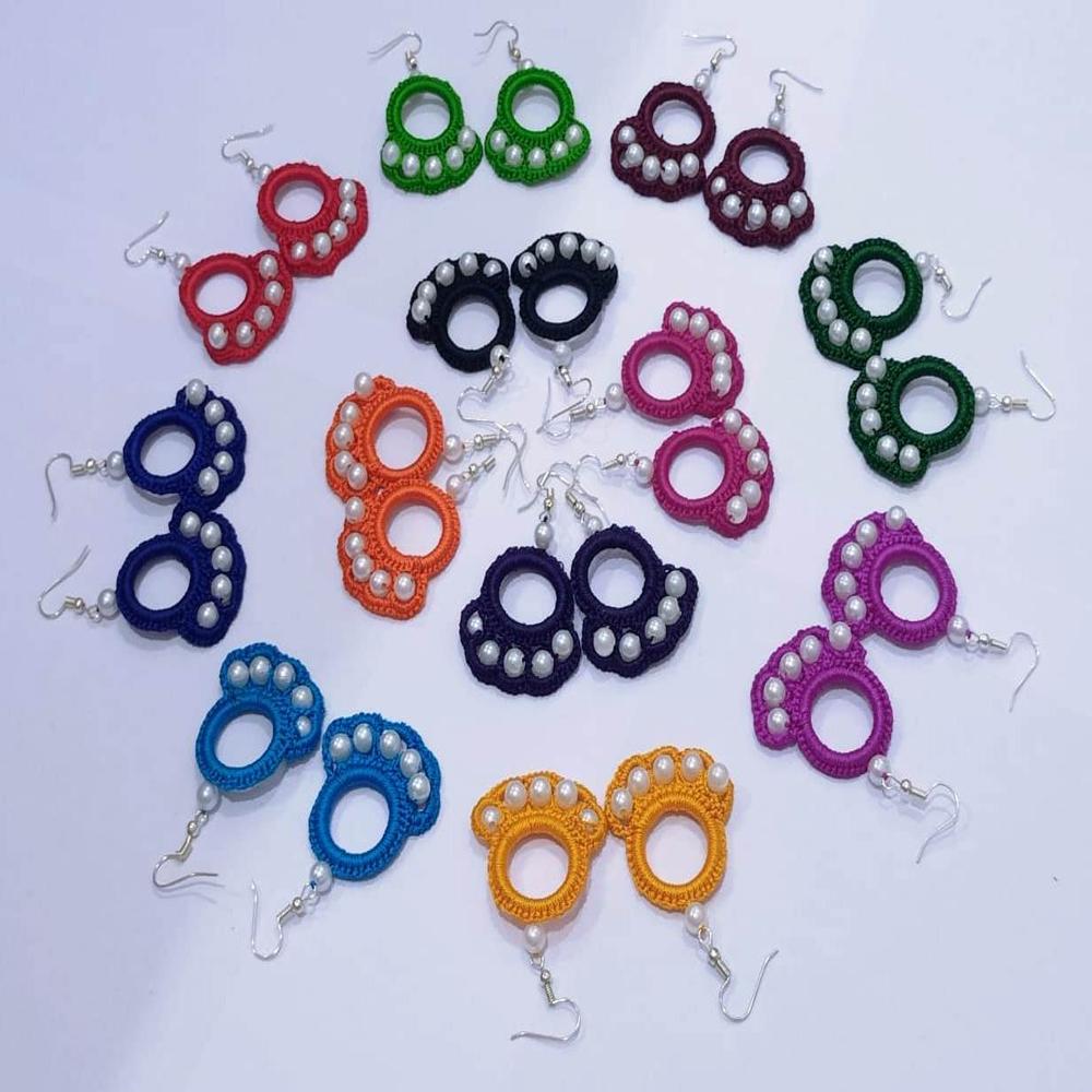 hand crochet designer inspired earrings stud / everyday used earrings / traditional earnings