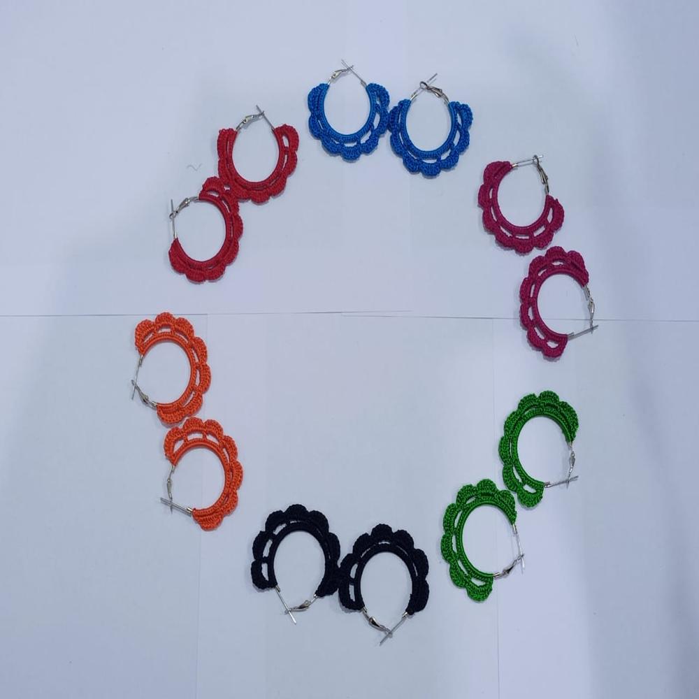 Lightweight Earrings Handmade Silk Threader / Everyday Earrings / Hoop Earrings / Stud Earring - Mount Type: Treader