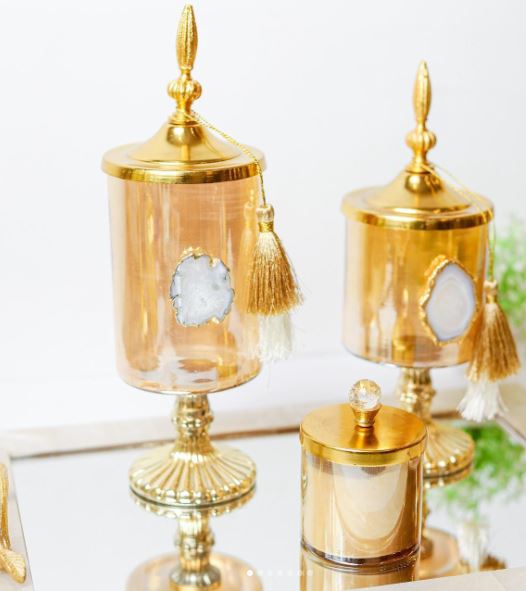 Decorative Glass Trophy Jar