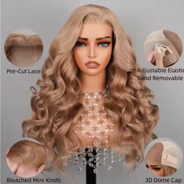The Devote Glueless Highlight 13x4 HD Lace Front Wig | Honey Blonde Body Wave Brazilian Human Hair | 5x6 Pre-Plucked Hairline | P4/27