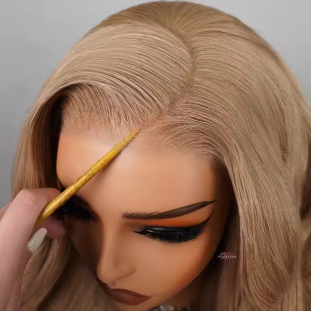 The Devote Glueless Highlight 13x4 HD Lace Front Wig | Honey Blonde Body Wave Brazilian Human Hair | 5x6 Pre-Plucked Hairline | P4/27