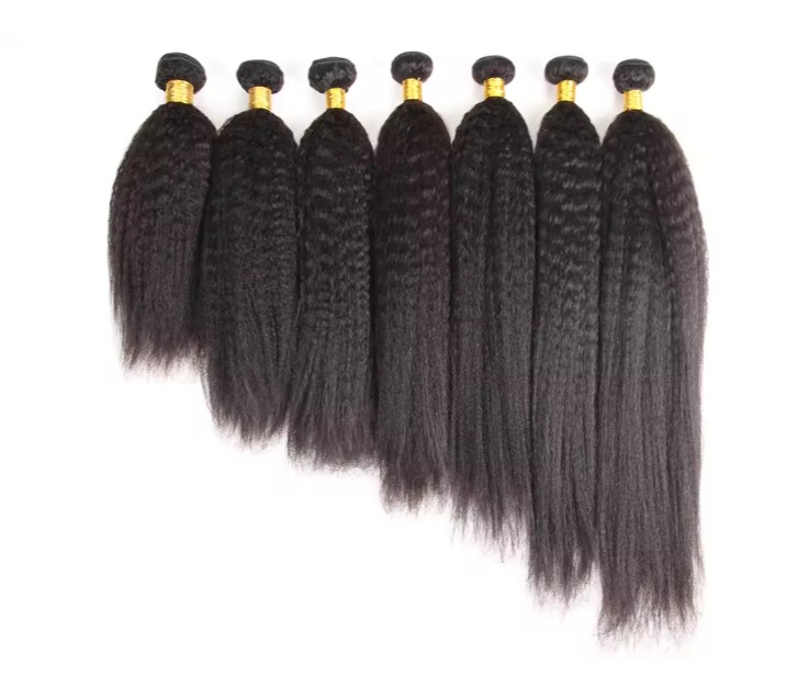 The Devote Kinky Straight Raw Virgin Hair Bundles | Unprocessed Cambodian Human Hair | Yaki Texture | Natural Colour