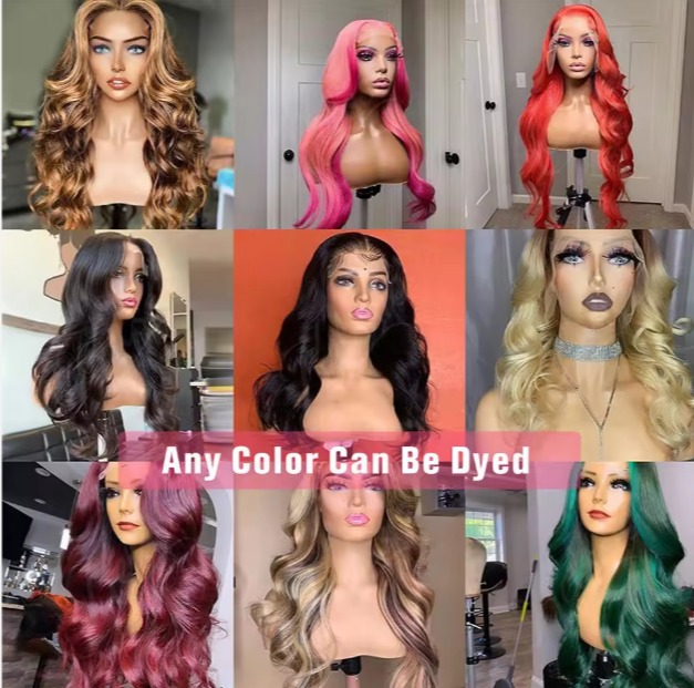 The Devote Transparent 13x6 Lace Front Wig | Ombre Brown Highlight Body Wave Human Hair | Glueless Deep Wave Wig | Natural Finish