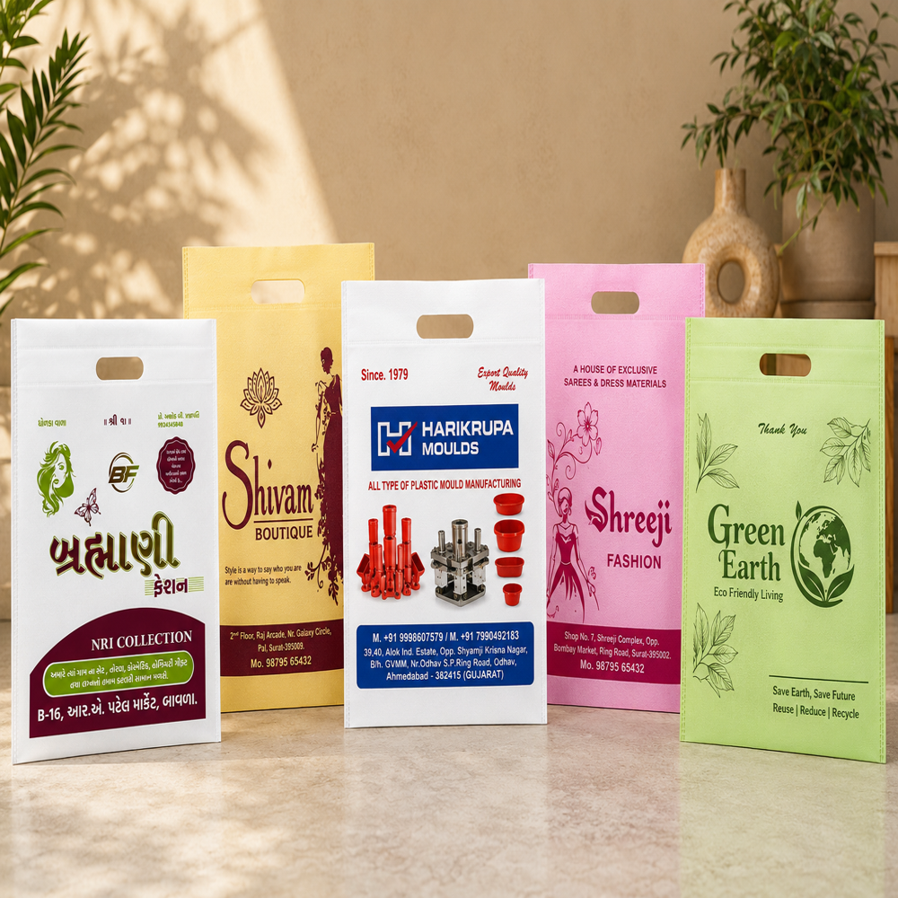 Non Woven D-Cut Printed Bag - Bag Size: 12*16