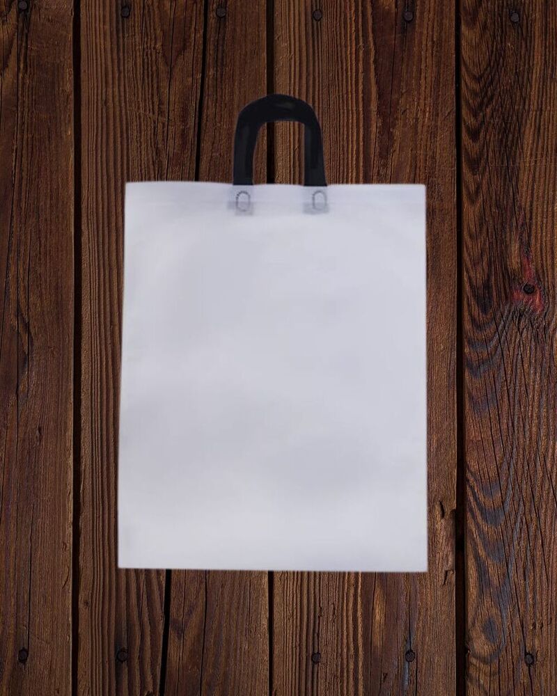 White Loop Handle Woven bag