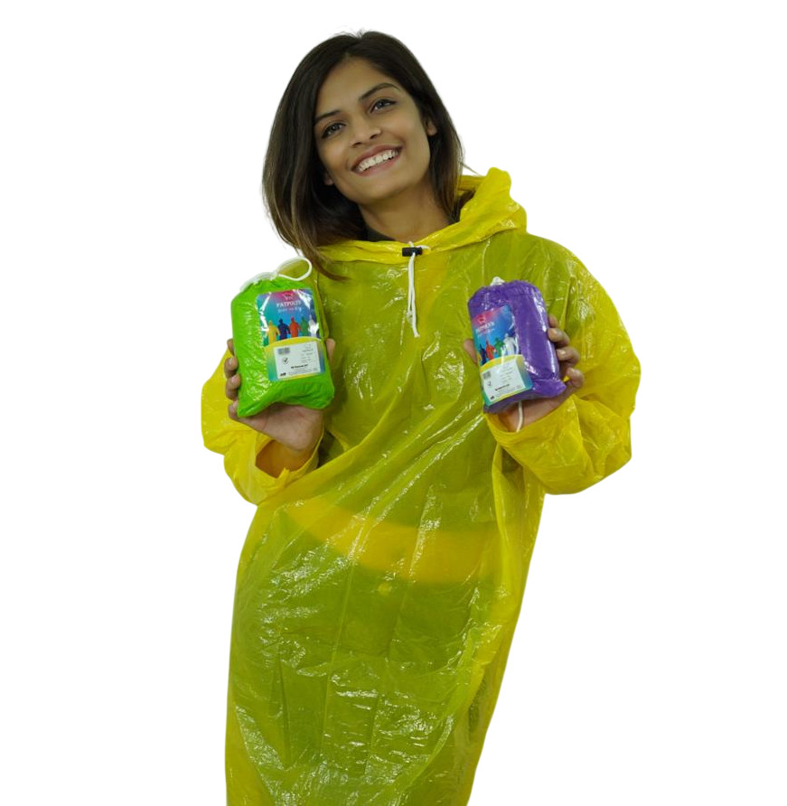 Yellow Waterproof Rain Poucho
