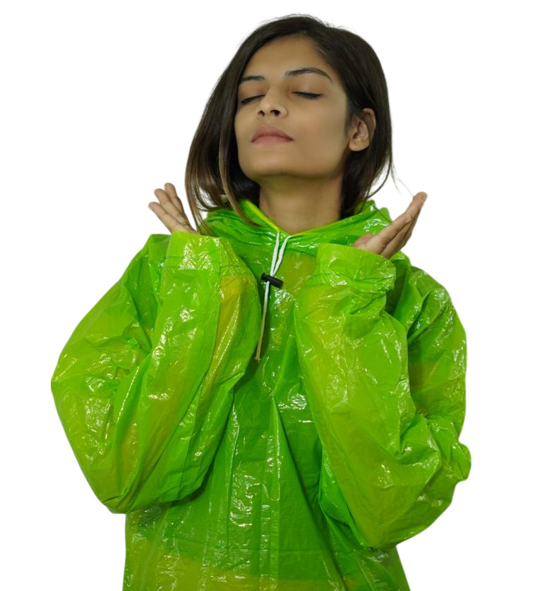 Green Waterproof Rain Poucho