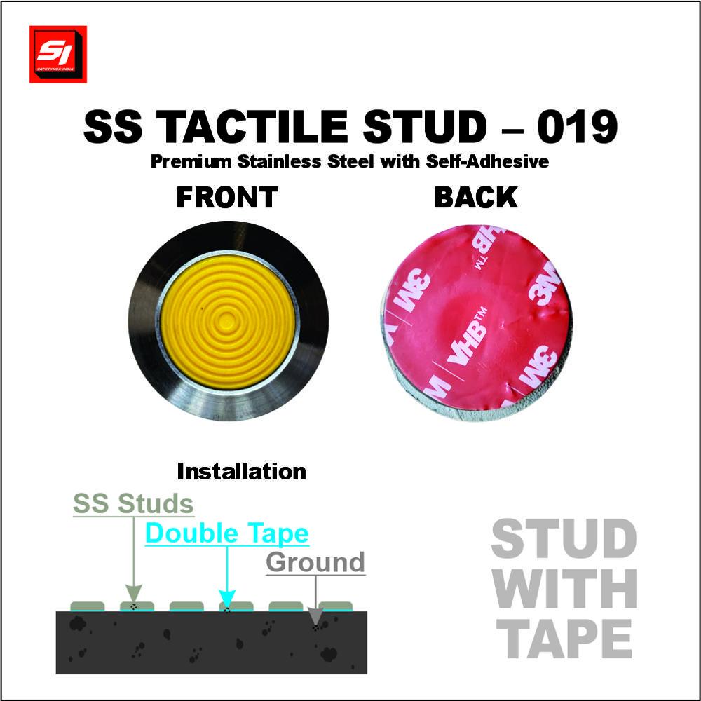 SS Tactile Stud 019 Grade 316 (Self Adhesive)