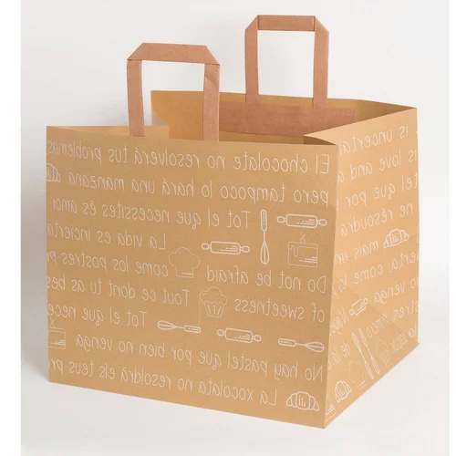 Brown Printed Kraft Paper Bag