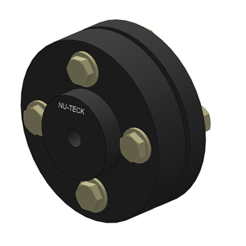 Straight Pin Bush Type Coupling - Color: Black