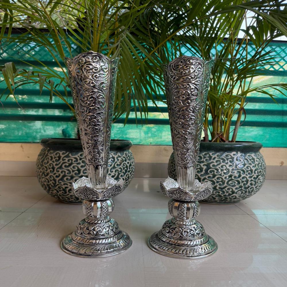 Long sleek vases